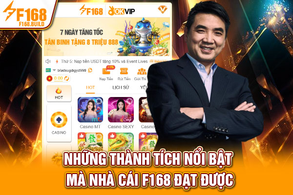 Những thành tích nổi bật mà nhà cái F168 đạt được Những thành tích nổi bật mà nhà cái F168 đạt được